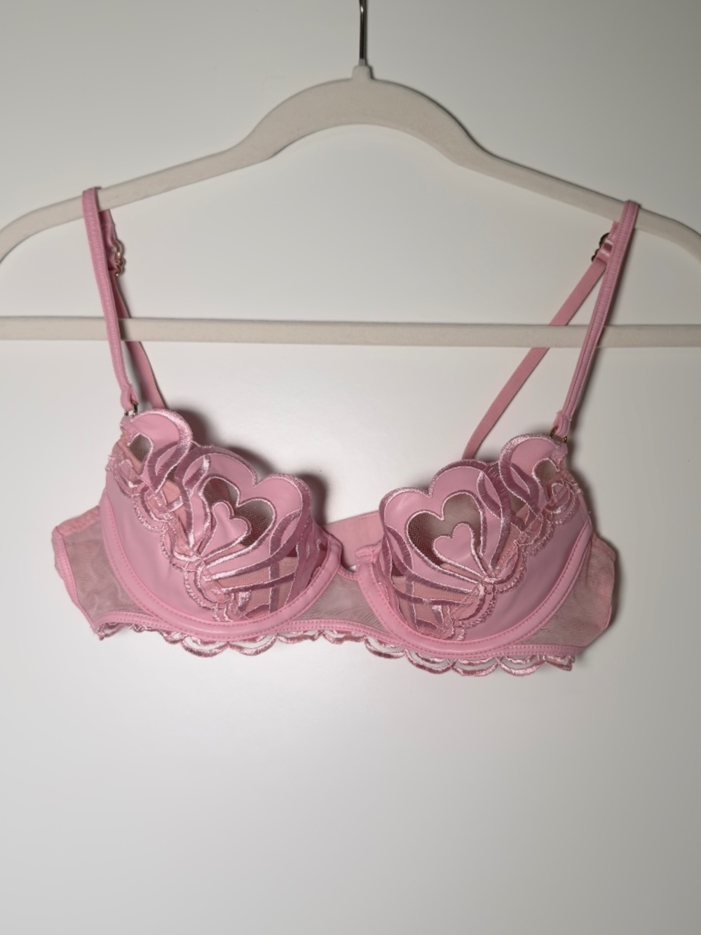 Honey Birdette - Pink Hearts Bra - 32C